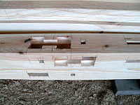 土台仕口・隅留め枘差し