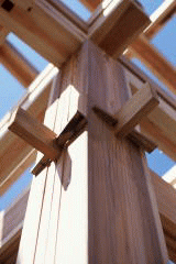 差し鴨居・長枘鼻栓打ち