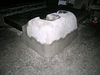 竈（かまど）修復後