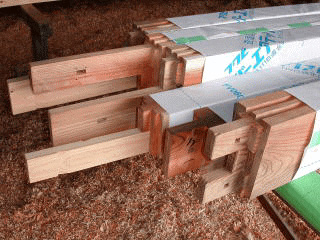 竿継・込み栓使用の仕口